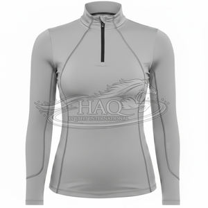 เสื้อเบสเลเยอร์สำหรับขี่ม้าผู้หญิง ระบายอากาศได้ดี แขนยาว ป้องกันรังสียูวี เหมาะสำหรับการฝึกขี่ม้า เสื้อผ้าสำหรับกีฬาขี่ม้า - Product Image 1