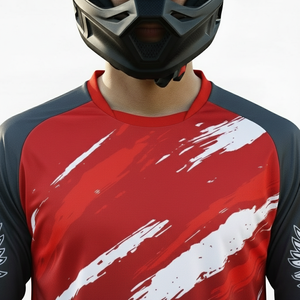 Maillot de cyclisme VTT imprimé à manches longues à séchage rapide pour l'été, personnalisable avec le nom de l'équipe, vente en gros - Product Image 2