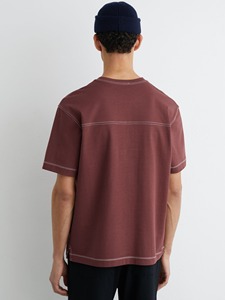 เสื้อยืดคอกลมแขนสั้นผู้ชาย สีพื้น ผ้าฝ้ายเจอร์ซีย์ ทรงปกติ สวมใส่สบาย ระบายอากาศได้ดี - Product Image 3