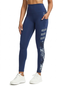 Hot Selling Women's High Waist Solid Sports <b>Leggings</b> <b>with</b> <b>Pockets</b> Four-Way Stretch Breathable - Product Image 1