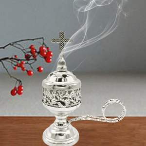 Soporte de Incienso Metálico Vintage Hecho a Mano, Decorativo para Agarbatti y Dhoop, Quemador Aromático Ornamentado para Puja - Product Image 4