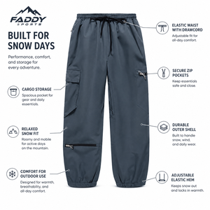 Pantalon de snowboard professionnel imperméable pour homme et femme, pantalon de ski chaud et coupe-vent pour l'hiver, pantalon cargo pour sports de plein air, pantalon de neige, jogging - Product Image 6