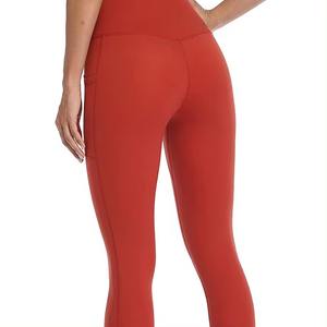 Leggings de Yoga para Mujer de Alta Calidad Antiarrugas, Pantalones Sólidos de Secado Rápido, Spandex/Nylon, Última Moda, Ligeros y Cómodos - Product Image 2