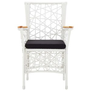 Set da pranzo in 9 pezzi in Poly Rattan bianco per le impostazioni del giardino - Product Image 6
