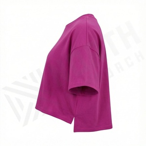 T-shirt court en coton personnalisé pour femme, imprimé, décontracté, style streetwear, fitness, gym, entraînement, vêtement de sport - Product Image 3