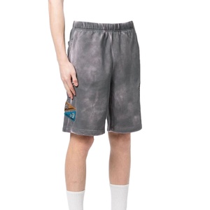 Pantalones Cortos de Chándal para Hombre, Estilo Personalizado, Oversize, 100% Poliéster, con Dobladillo sin Rematar, Vintage, Color Liso, Estilo Urbano, de Secado Rápido y Lavado Ácido - Product Image 1