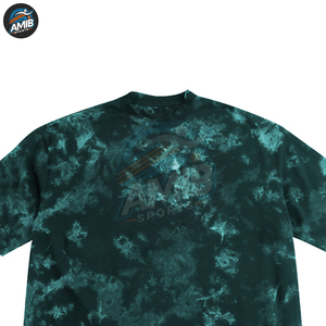 T-shirts pour hommes en polyester/coton, coupe classique, respirants, tie-dye, couleur unie, manches courtes, été, décontractés, vente en gros, haute qualité - Product Image 5