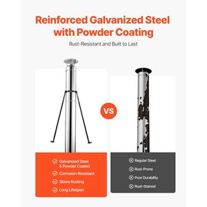 Staffa Estensibile da 6 Pollici per Camino, Fornello e Tubo Fumario - Supporti di Montaggio Regolabili in Acciaio con Gambe Stabili - Product Image 5