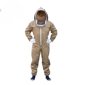 Combinaison d'apiculture kaki avec voile et gants, protection intégrale, coupe standard, anti-coupure, réfléchissante, résistante à la chaleur 300°C, équipement de sécurité pour - Product Image 2