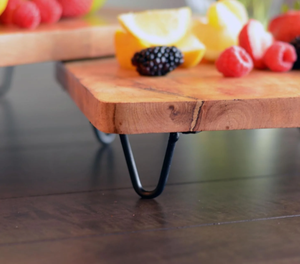 Gran oferta para plato de servicio de madera de mango, juego de alimentos seguros con patas para ensalada, bistec y decoración de mesa de comedor, bandejas decorativas - Product Image 5