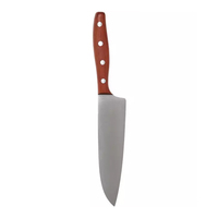 Couteau de Chef Élégant Fait Main et Forgé à la Main, Lame en Acier Damas Tranchante, Étui en Cuir, Manche en Bois, Finition Polie Haute Précision, Réglable, Pour la Maison