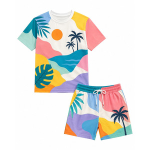 Conjunto de Camiseta y Pantalones Cortos con Estampado Gráfico de Verano para Hombre 2026, Ropa Casual de Dos Piezas - Product Image 5