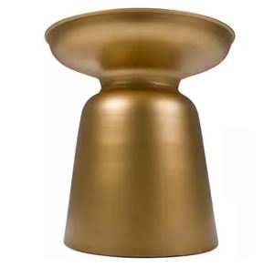 Table d'appoint en métal doré antique en forme de cloche, style sablier, vente en gros - Product Image 2
