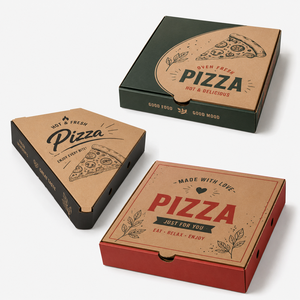 Caja de Pizza para Llevar de Cartón Corrugado Plegable, Biodegradable y Ecológica, con Logotipo Personalizado y Tamaño a Medida, a Bajo Precio - Product Image 4