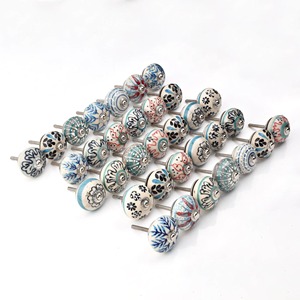 <b>ceramic</b> bedroom drawer <b>knobs</b> <b>Ceramic</b> Cabinet <b>Knobs</b> Round Handcrafted Plant Pattern Traditional Design <b>ceramic</b> <b>knobs</b> for door - Product Image 5