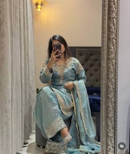 Launching New Designer Party Wear Look Pure Silk <b>Top</b> & Fancy Palazzo With Dupatta set - Product Image 3