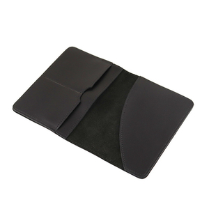 Porta Pasaportes Minimalista de Cuero PU, Diseño Delgado Sin Cierre, Negro, 7 Pulgadas, para Tarjetas de Crédito y Viajes - Product Image 1
