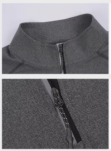 T-shirt de basketball d'extérieur pour hommes, col montant, en coton de haute qualité, service OEM, prix usine, idéal pour les loisirs - Product Image 3