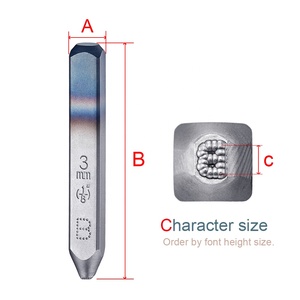 ชุดตัวอักษรเหล็กแบบจุดกลม YC609 ขนาด 5 มม. A-Z 27 ชิ้น สำหรับทำเครื่องหมายแบบแรงกดต่ำ Cr-V 6150 HRC 58-62 ชิ้นส่วนอากาศยาน OEM/ODM ไต้หวัน - Product Image 2