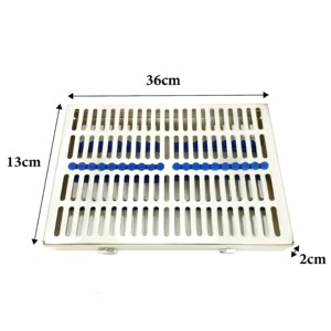 Bandeja de esterilización de acero inoxidable de alta calidad para 20 piezas de instrumentos quirúrgicos dentales Mahfooz manuales con maquinaria - Product Image 2