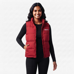 Gilet matelassé décontracté pour femme, sans manches, style doudoune, hiver, fermeture éclair intégrale, vêtement de mode pour l'extérieur - Product Image 2