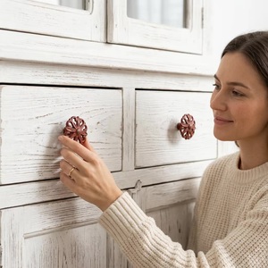 Poignées de meuble modernes en fonte Ba, rondes, durables, écologiques, pour armoire et usage extérieur - Product Image 3
