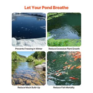 8 Aérateurs d'étang extérieurs en silicone durables avec base lestée pour l'aquaculture - Product Image 6