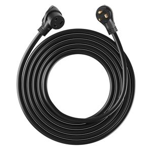 Cable de Extensión para Generador de 50 Amperios, 250V, 12500W, 25 Pies, Cable de Alimentación de Alta Resistencia 6AWG con NEMA 50R y 50P, Compatible con Soldadoras Flexibles - Product Image 1