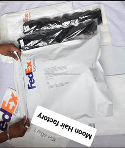 Extensions de cheveux humains naturels de couleur naturelle, tissage double, trame profonde, cuticules alignées, cheveux indiens bruts, ondulation naturelle, pour femmes noires - Product Image 6