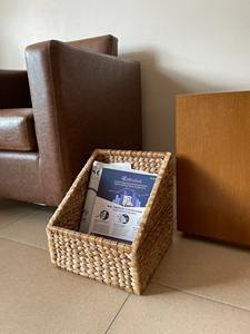 Panier à magazines en jacinthe d'eau fait main, panier de rangement artisanal, vente en gros, écologique, fabriqué au Vietnam - Product Image 3