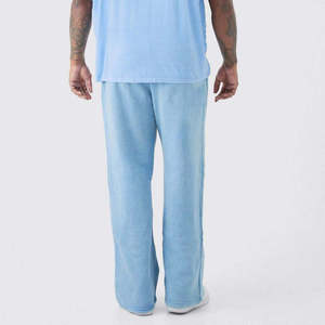 Pantalon de survêtement unisexe personnalisé à jambe large en coton épais, coupe oversize, style streetwear, effet délavé vintage, en molleton, OEM ODM - Product Image 2