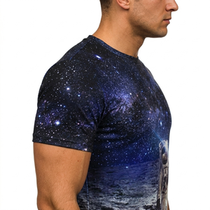 Camiseta gráfica 3D Galaxy Astronaut Moon Landing para hombre – Impresión integral de alta definición - Product Image 2