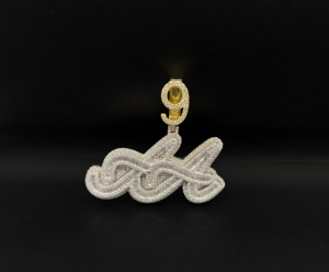 Colgante de Lujo Personalizado con Incrustaciones de Circonitas Cúbicas, Estilo Hip Hop Cristiano, de Aleación, Unisex, Icono de la Cultura Urbana - Product Image 1