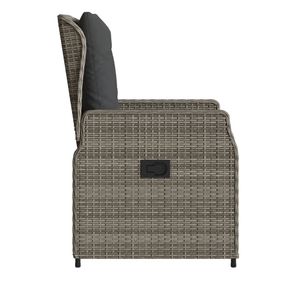 2pcs Gray Poly <b>Rattan</b> <b>Reclining</b> Patio <b>Chairs</b> - Product Image 6