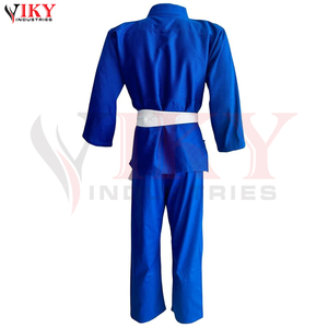 Traje de Judo para Adultos de Color Azul Sólido, Transpirable, 100% Algodón, Ropa de Artes Marciales con Corte Automatizado, Gi Ligero de Algodón - Product Image 2