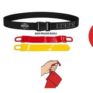 Drapeaux de flag football pour ceinture - 100% polyester, entraînement et utilisation en extérieur, design personnalisé, impression personnalisée acceptée - Product Image 4