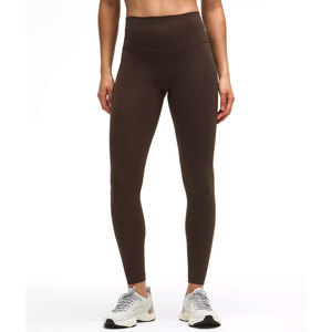 Leggings de Color Marrón de Alta Calidad al por Mayor, Ligeros, Duraderos, Cómodos para Uso Diario, Transpirables, Ajustados, con Logotipo Personalizado - Product Image 1