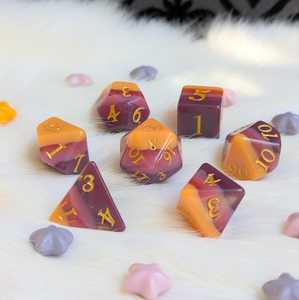 Designer Resin Molded Polyhedral <b>Dice</b> 7-Piece <b>Set</b> Durable Eco-Friendly Balanced for Tabletop RPG Gaming Tradebyd - Product Image 1