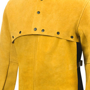 Chaqueta de protección para soldadura con aislamiento térmico, ropa de seguridad de alta resistencia, chaqueta de protección de cuero para la industria de la soldadura - Product Image 6