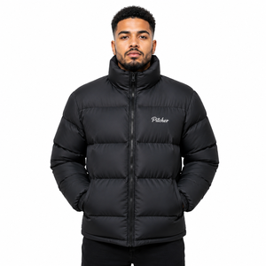 Wholesale Stand Collar Winter Coat High Neck Puffer <b>Jacket</b> Diamond Quilted <b>Jacket</b> Factory OEM - Product Image 2