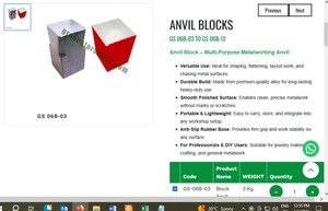 Anvil Block Set Metalworking Jewelry Making <b>Tool</b> Flat Steel <b>Bench</b> Block Goldsmith Hand <b>Tool</b> | Item No GS-06B-03 - Product Image 3