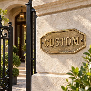 Custom Brass <b>Plaques</b> Personalized Metal Nameplates Commemorative Gift <b>Plaques</b> Historical Building Signs Durable Outdoor Door - Product Image 1