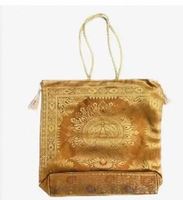 Sac fourre-tout décontracté en brocart de soie pour femme Shivam Arts Export, avec pompon, bandoulière unique, élégant, luxueux, fermeture éclair, traditionnel