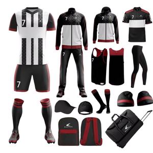 Último Modelo de Ropa Deportiva, Servicio OEM, Paquete de Uniformes de Fútbol, Camiseta de Fútbol, Pantalones Cortos, Chaquetas para Entrenadores, Top con Cierre de Cremallera, Transpirable - Product Image 6