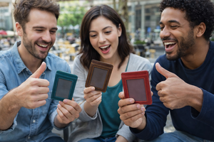 Wriza Genuine Leather Business <b>Card</b> <b>Holder</b> <b>Slim</b> ID Window Credit <b>Card</b> Case Minimalist Custom Design Wallet for Men and Women - Product Image 3