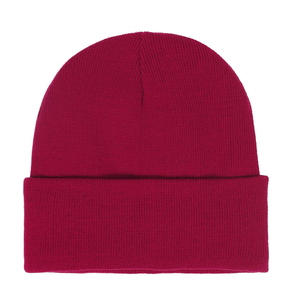Gorro de Punto Acrílico Unisex de Color Sólido, Gorro de Invierno Informal para Adultos, Diseño de Punto con Borde, 56-58 cm - Product Image 1