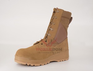 Botas Tácticas de Piel Ligeras con Cordones para Hombre, Marca Personalizada, para Actividades al Aire Libre, Impermeables, Equipo de Seguridad, Color Negro Primavera - Product Image 3