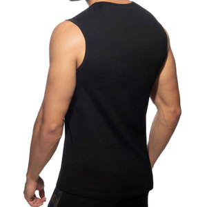 Camiseta sin mangas para hombre, 100% algodón, diseño de camuflaje sublimado en el hombro, corte ajustado, para culturismo, estilo stringer, ideal para verano. - Product Image 6