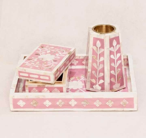 Moderno juego de bandejas para quemadores de incienso, decoración para el hogar, hotel, restaurante, regalo de Ramadán, Madreperla, el mejor diseño de blossom craft india - Product Image 3