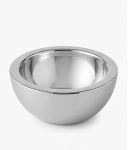 Bol de service polonais brillant à double paroi en acier inoxydable Bol de service élégant et magnifiquement conçu - Product Image 2